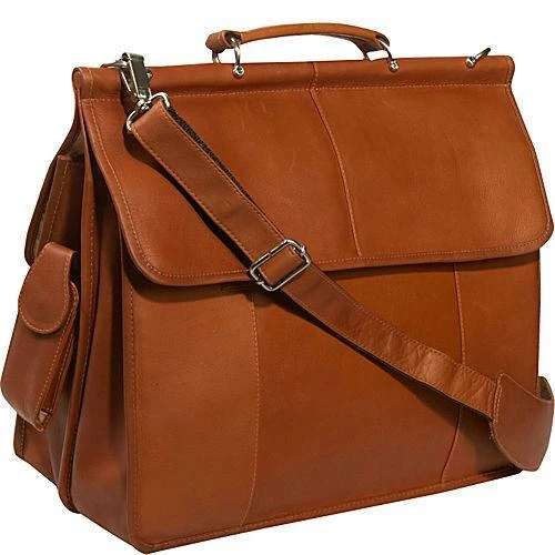 Piel Leather Full-Grain Vaquetta European Briefcase - 16-Inch Laptop Organizer Bag 6 Piel Leather Full-Grain Vaquetta European Briefcase - 16-Inch Laptop Organizer Bag - Image 4