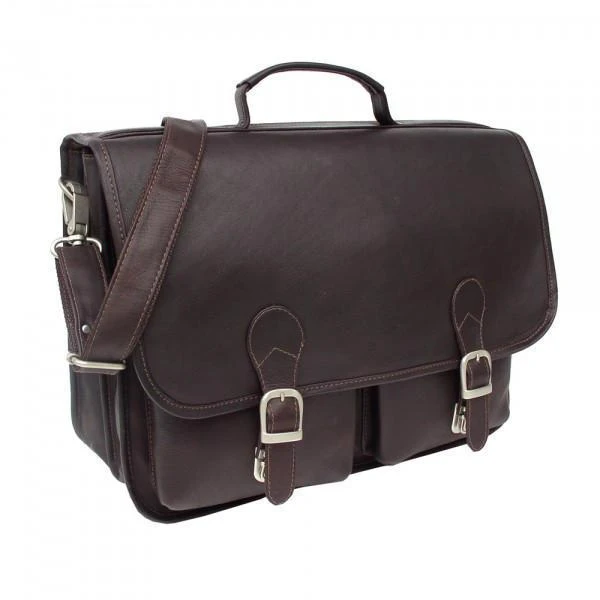 Piel Leather Black Full Grain Vaquetta Executive Two Pocket Portfolio Briefcase 6 Piel Leather Black Full Grain Vaquetta Executive Two Pocket Portfolio Briefcase - Image 4