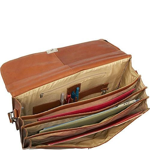 Piel Leather Executive Four Step-Down Portfolio - Full-Grain Vaquetta Leather Briefcase 4 Piel Leather Executive Four Step-Down Portfolio - Full-Grain Vaquetta Leather Briefcase - Image 2