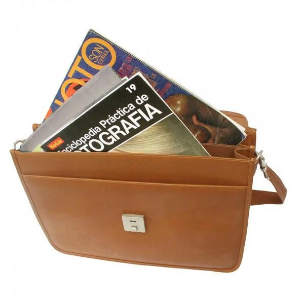 Piel Leather Executive Four Step-Down Portfolio - Full-Grain Vaquetta Leather Briefcase 5 Piel Leather Executive Four Step-Down Portfolio - Full-Grain Vaquetta Leather Briefcase - Image 3