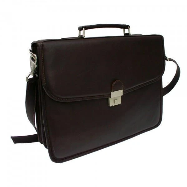 Piel Leather Executive Four Step-Down Portfolio - Full-Grain Vaquetta Leather Briefcase 8 Piel Leather Executive Four Step-Down Portfolio - Full-Grain Vaquetta Leather Briefcase - Image 6