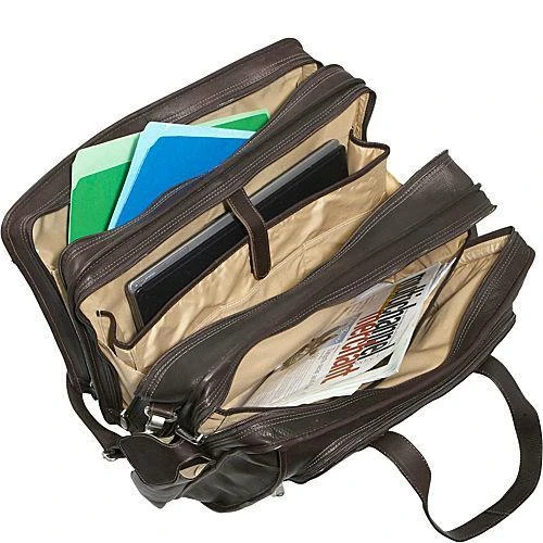 Piel Leather Half-Moon Computer Portfolio – Full Grain Vaquetta Leather 17 Inch Laptop Briefcase 4 Piel Leather Half-Moon Computer Portfolio – Full Grain Vaquetta Leather 17 Inch Laptop Briefcase - Image 2