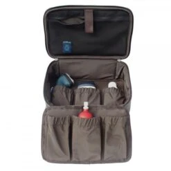 Piel Leather Full-Grain Cowhide Hanging Cosmetic Utility Kit - Premium Travel Organizer -Luggage Pros Store piel leather hanging cosmetic utility kit 3