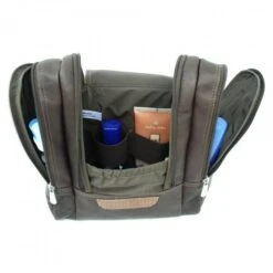 Piel Leather Hanging Travel Toiletry Kit - Premium Full Grain Vaquetta Leather Organizer -Luggage Pros Store piel leather hanging travel toiletry kit 5