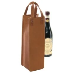 Piel Leather Full-Grain Cowhide Single Wine Tote - Luxury Drawstring Travel Bottle Carrier 7 Piel Leather Full-Grain Cowhide Single Wine Tote - Luxury Drawstring Travel Bottle Carrier -Luggage Pros Store piel leather single wine tote 3