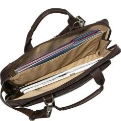 Piel Leather Slim Modern Portfolio - Full Grain Vaquetta Leather 15" Laptop Briefcase -Luggage Pros Store piel leather slim modern portfolio 3
