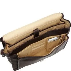 Piel Leather Small Flap-Over Laptop Brief – Full-Grain Cowhide Executive 12" Netbook Bag -Luggage Pros Store piel leather small flap over laptop brief 3