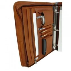 Piel Leather Full-Grain Vaquetta Three-Ring Binder Portfolio - Executive Business Zip-Around Organizer 13 Piel Leather Full-Grain Vaquetta Three-Ring Binder Portfolio - Executive Business Zip-Around Organizer -Luggage Pros Store piel leather three ring binder 4