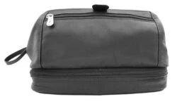Piel Leather U-Frame Utility Kit with Zip Bottom – Premium Vaquetta Cowhide Travel Toiletry Bag -Luggage Pros Store piel leather u frame utility kit w zip bottom 4