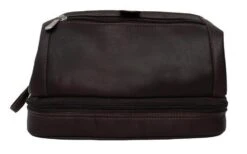 Piel Leather U-Frame Utility Kit with Zip Bottom – Premium Vaquetta Cowhide Travel Toiletry Bag -Luggage Pros Store piel leather u frame utility kit w zip bottom 5