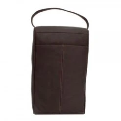 Piel Leather Full-Grain Cowhide U-Zip Shoe Bag - Premium Travel Organizer with Ventilation -Luggage Pros Store piel leather u zip shoe bag 3