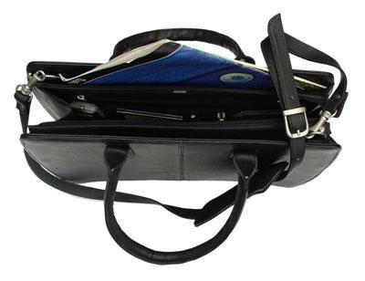 Piel Leather Women's Portfolio – Full-Grain Leather Top-Zip Slim Briefcase 4 Piel Leather Women's Portfolio – Full-Grain Leather Top-Zip Slim Briefcase - Image 2