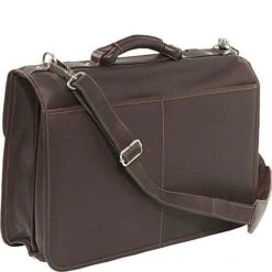 Piel Leather XXL Flap-Over Computer Portfolio – Full Grain Vaquetta 17-inch Laptop Briefcase -Luggage Pros Store piel xxl flap over computer portfolio 3