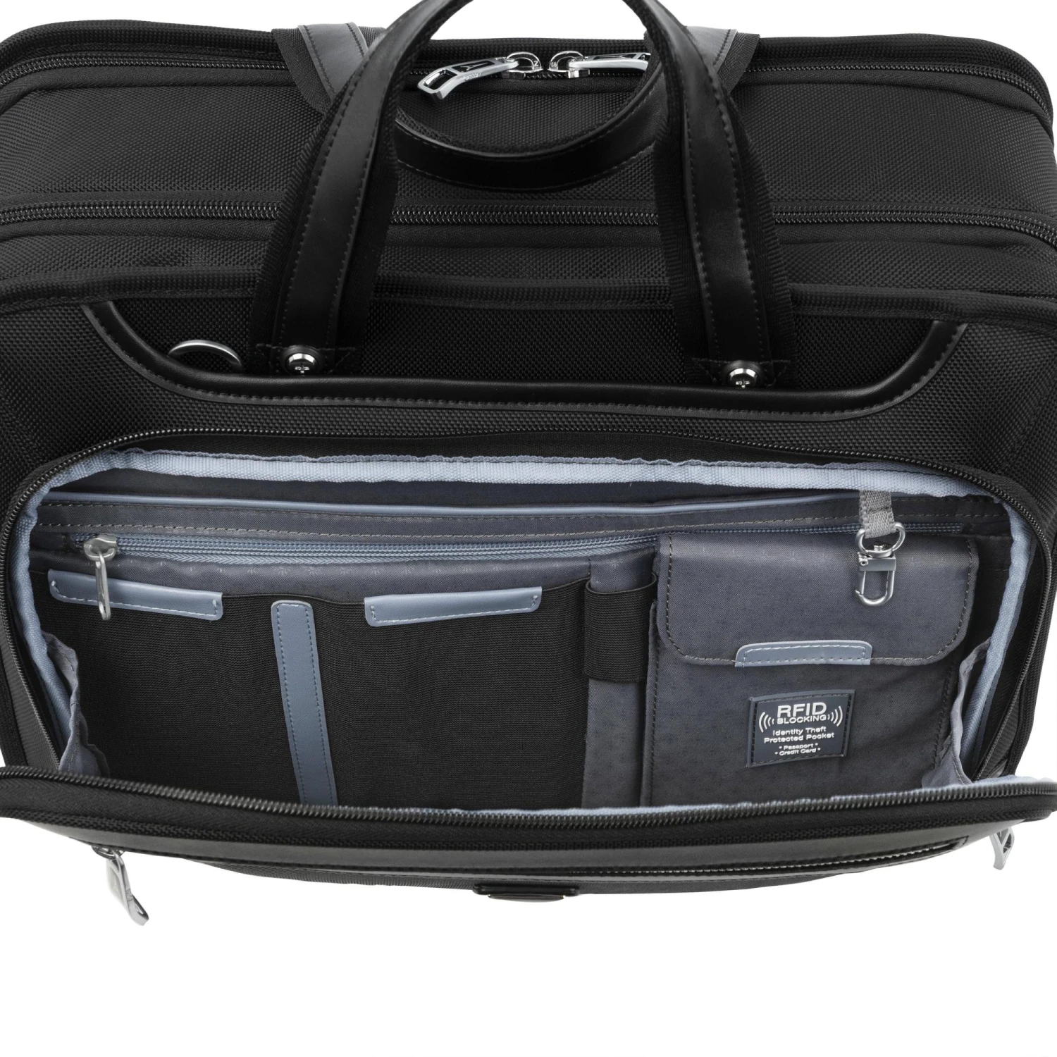 Travelpro Platinum Elite Shadow Black Expandable Business Brief – Premium 15.6" Laptop Bag with Leather Accents 9 Travelpro Platinum Elite Shadow Black Expandable Business Brief – Premium 15.6" Laptop Bag with Leather Accents - Image 7
